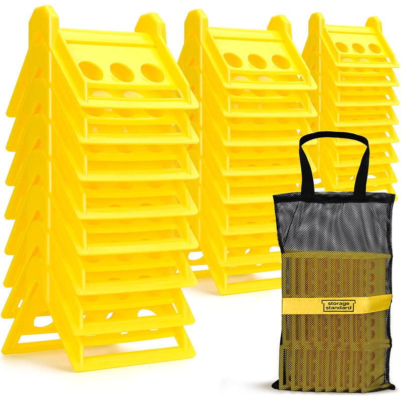 Storage Standard 24 Pack Edge Corner Protector With Carrying Case for Flatbed Cargo Load Truck Shipping - 4 ' ' x 6 ' ' Winch Ratchet Straps Plastic Protectors Yellow - Image 1